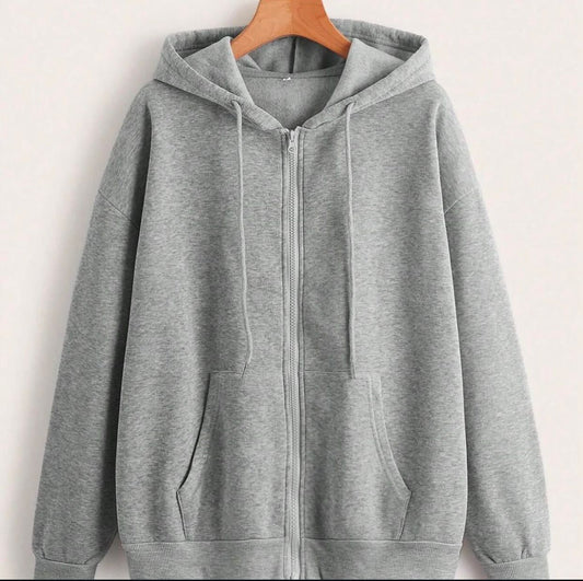 Plain Grey Zipper