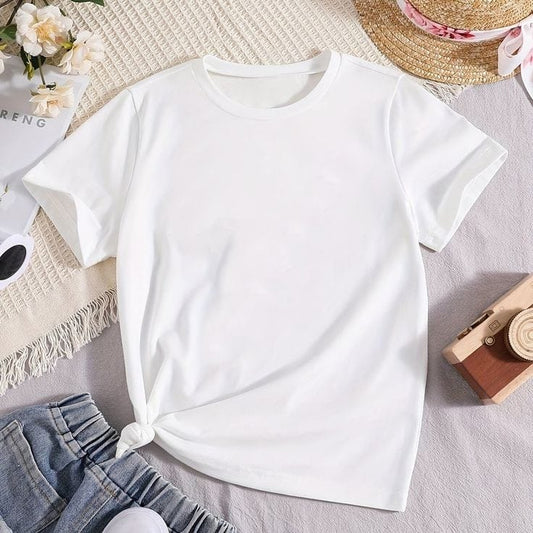 White Round Neck