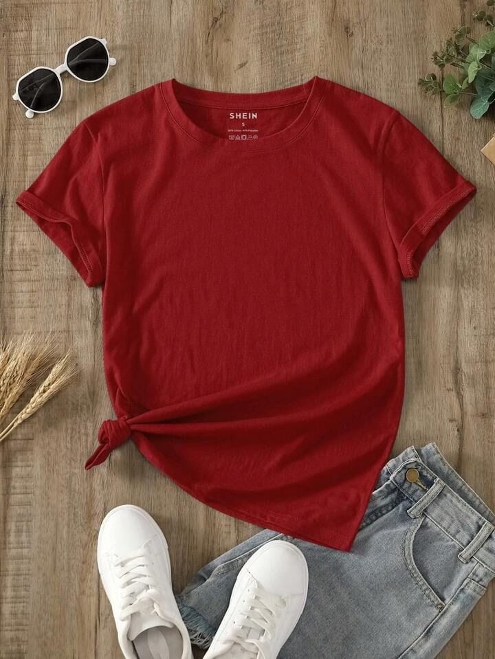 Maroon Round Neck