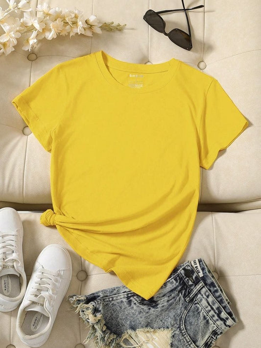 Yellow Round Neck